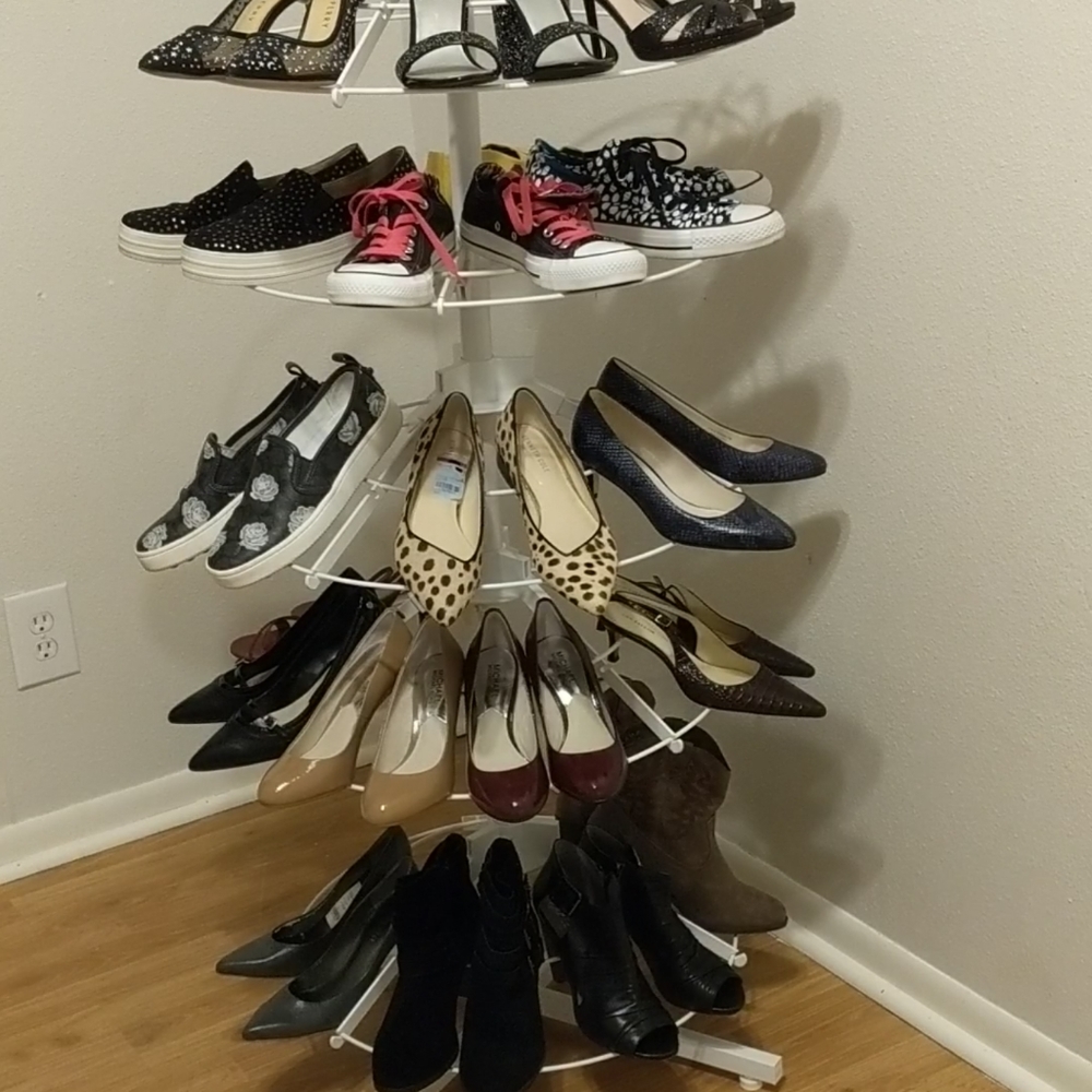 5 Tier Rotating Shoe Storage for Heels and Flats